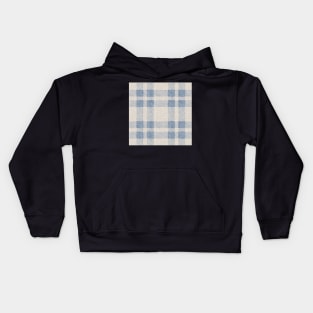 Linen and Blue Plaid Kids Hoodie